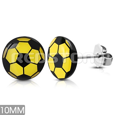 Náušnice s futbalovou loptou SS1020